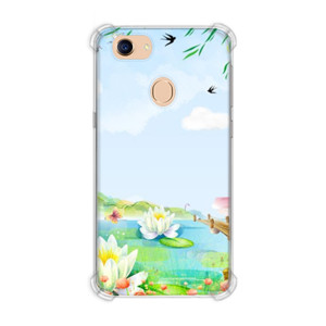 Casing HP Lukisan Tema Bunga Lotus Putih