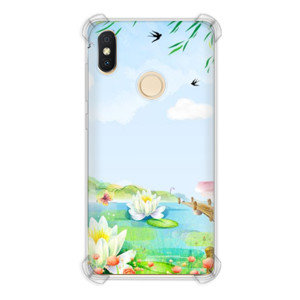 Casing HP Lukisan Tema Bunga Lotus Putih