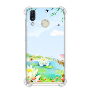 Casing HP Lukisan Tema Bunga Lotus Putih