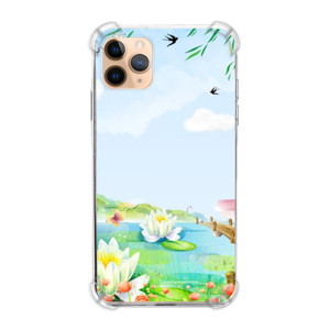 Casing HP Lukisan Tema Bunga Lotus Putih
