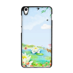 Lukisan Tema Bunga Lotus Putih Casing HP