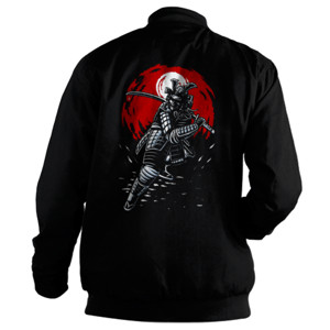 Jaket Bomber Kaos Samurai head warrior illustration