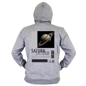 Hoodie Zipper Saturn White