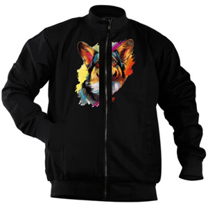 Jaket Bomber Kaos Gambar Anjing 040