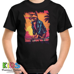 Kaos Kucing skateboard
