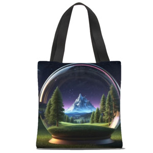 Tas Tote Fullprint Gunung dalam kristal
