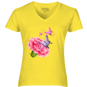 Kaos Flower with Butterfly