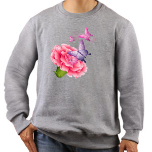Jaket Sweater Flower with Butterfly
