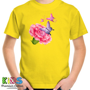 Kaos Flower with Butterfly