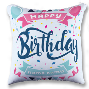 Bantal Happy Birthday Custom, Ganti Nama yang Ulang Tahun