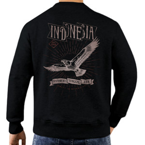Jaket Sweater INDONESIA GARUDA back  print