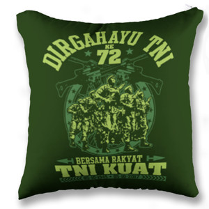 Bantal Dirgahayu TNI Ke 72 - Green