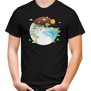 Kaos Pantai di sore hari
