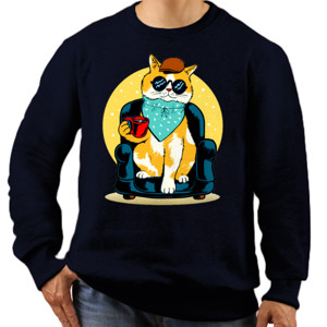 Jaket Sweater Boss Cat Coffe