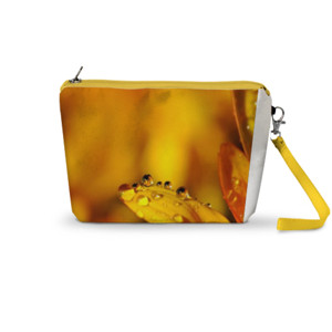 Pouch Trapesium DOMPET WANITA WARNA KUNING DAUN