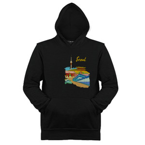 Jaket Hoodie Kaos Seoul, Korea Selatan (SB1A1)