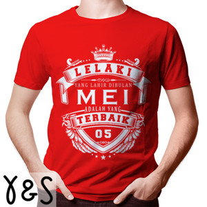 Kaos T-SHIRT LELAKI TERBAIK MEI - D2