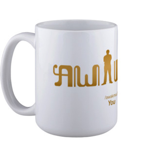 Mug Big drinking glass “Awakmu” it means you