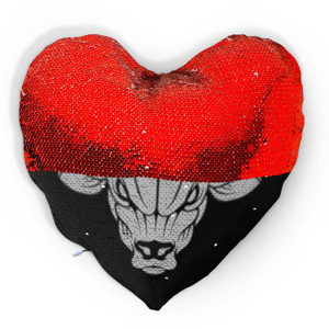 Bantal Ajaib kepala banteng marah putih