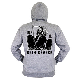 Hoodie Zipper Hoodie Zipper resleting grim reaper 