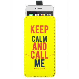 Sarung HP Pouch Keep Calm Yellow