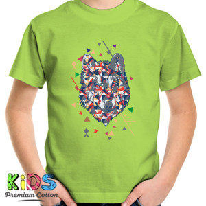 Kaos Wolf Face Triangle Art