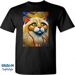 Kaos  Kucing Abstrak Estetik