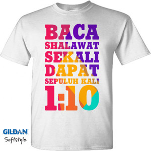 Kaos Shalawat 1 Dapat 10 Warna Terang