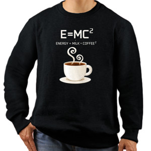 Jaket Sweater KAOS PLESETAN E=MC2 ENERGY MILK COFFEE