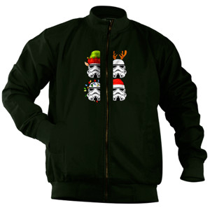 Jaket Bomber Elf Reindeer Christmas Lights Santa