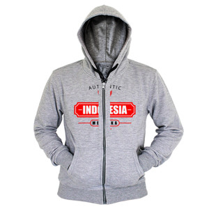 Hoodie Zipper Kaos Indonesia - Authentic Indonesia (CLINA08)