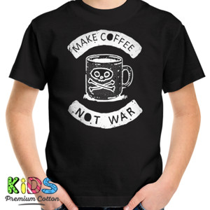 Kaos MAKE COFFEE NOT WAR white
