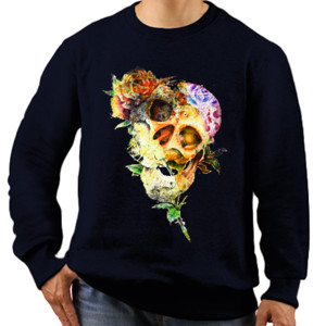 Jaket Sweater skeleton flowery