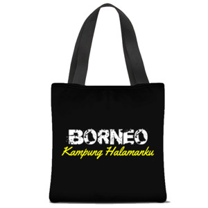 Tas Tote Fullprint Borneo Kampung Halamanku