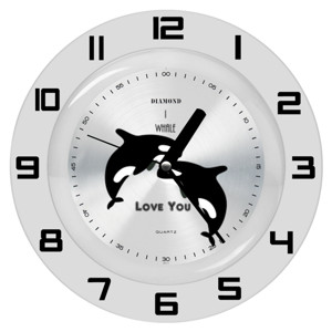 Jam Dinding "Whale I love you" clock