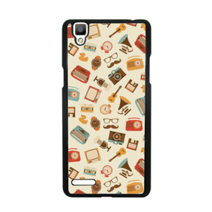 Vintage objects pattern design Casing HP