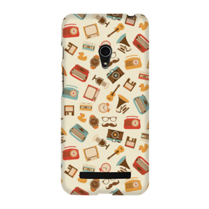 Vintage objects pattern design Casing HP