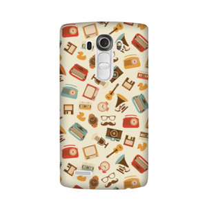 Vintage objects pattern design Casing HP