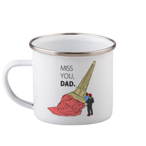 Mug Enamel MISS U, DAD