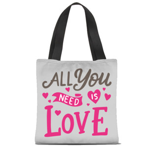 Tas Tote Fullprint All You Need Is Love
