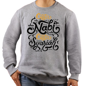 Jaket Sweater kaos Cinta Nabi Cinta Syariah