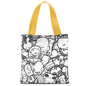 Tas Tote Fullprint Doodle