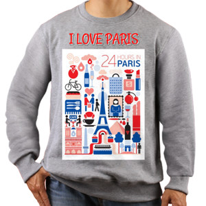 Jaket Sweater I Love Paris