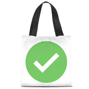 Tas Tote Fullprint Check mark Icon