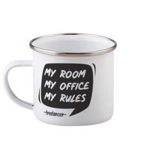 Mug Enamel mug hitam my room