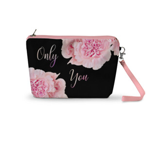 Pouch Trapesium DOMPET WANITA TRAPESIUM PINK BLACK