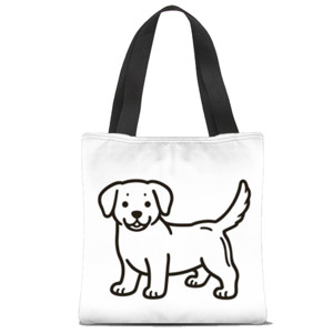 Tas Tote Fullprint Totebag Coloring Dog