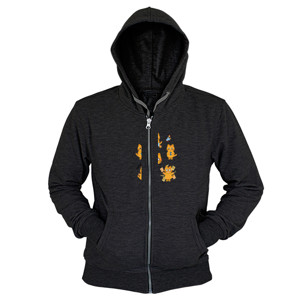 Hoodie Zipper Kitty Office - Angry