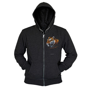 Hoodie Zipper Color Art Series - Tiger CS001