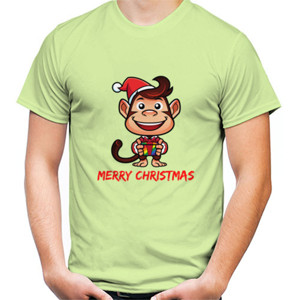 Kaos Merry Christmas - Monkey Version